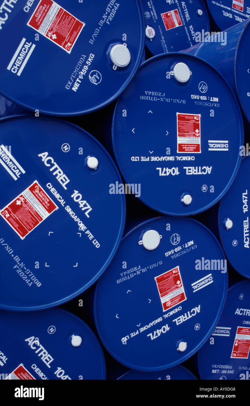 Oil drums stacked hires stock photography and images Alamy