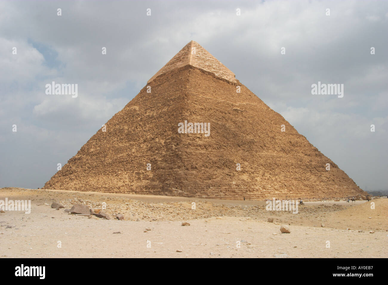 The Pyramid of Khafre Chephren Giza Plateua Egypt Stock Photo