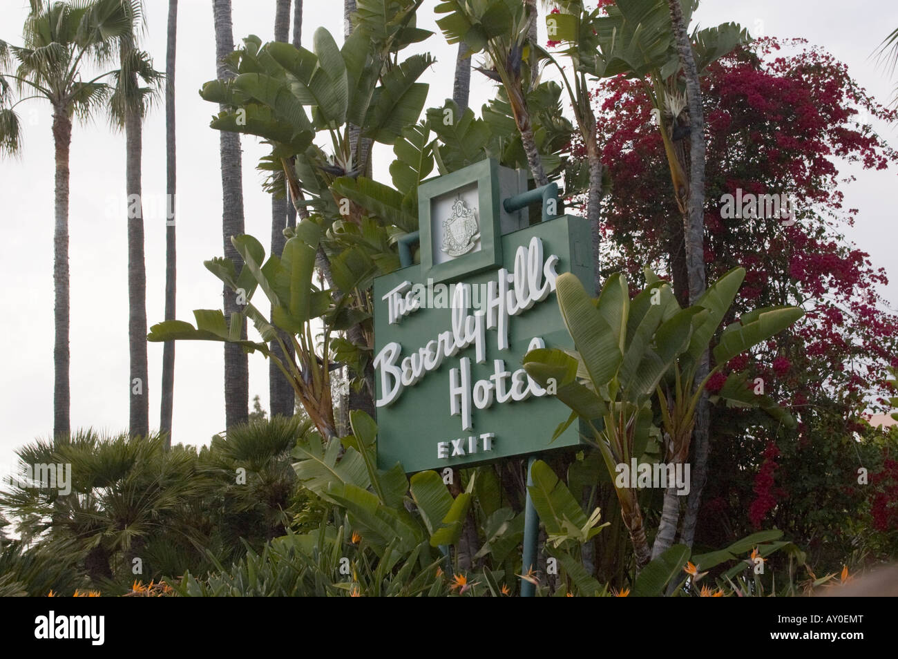 The Famous Beverly Hills Hotel sign, in California Stock Photo