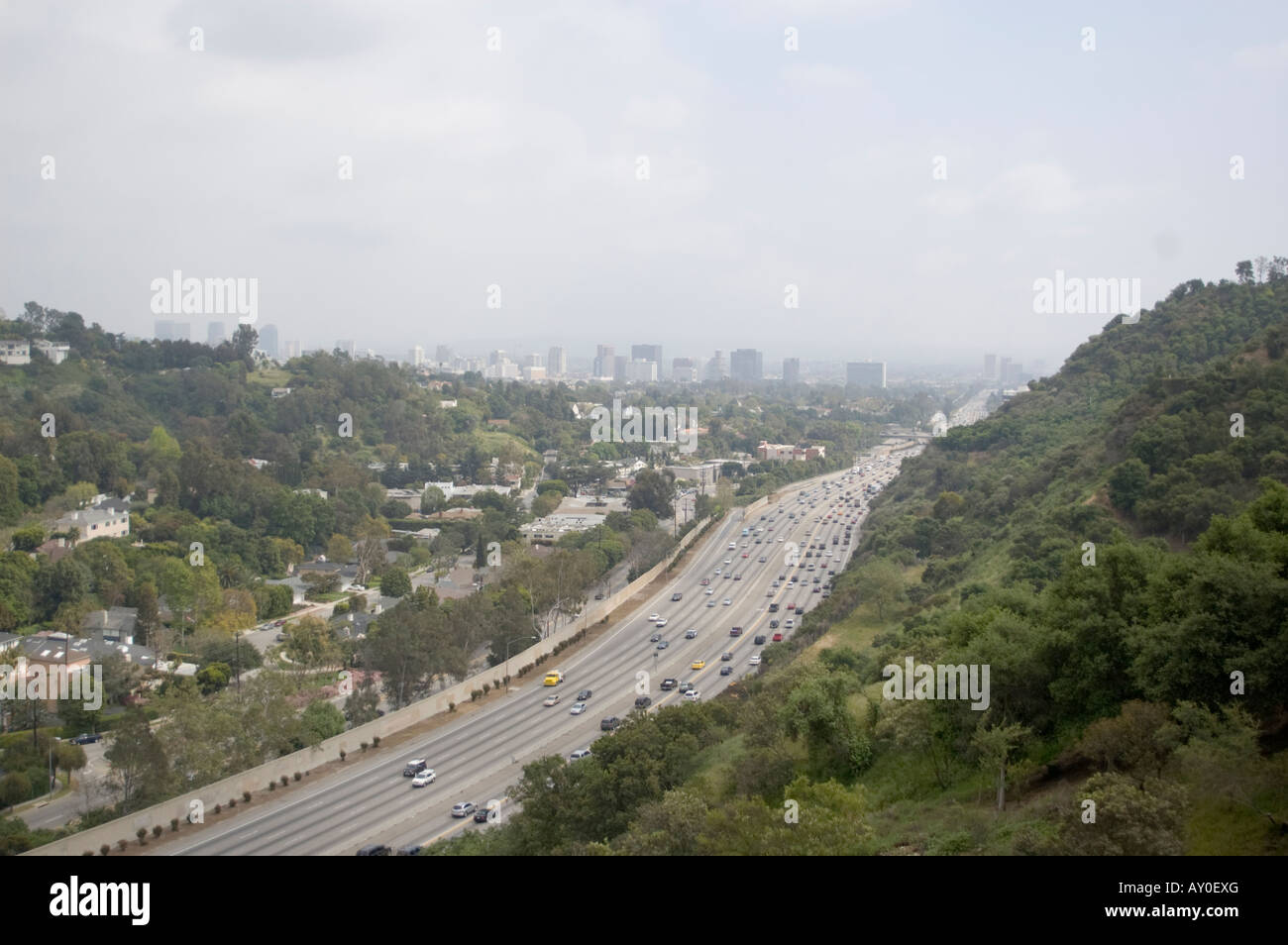 405 freeway in Los Angeles California Stock Photo