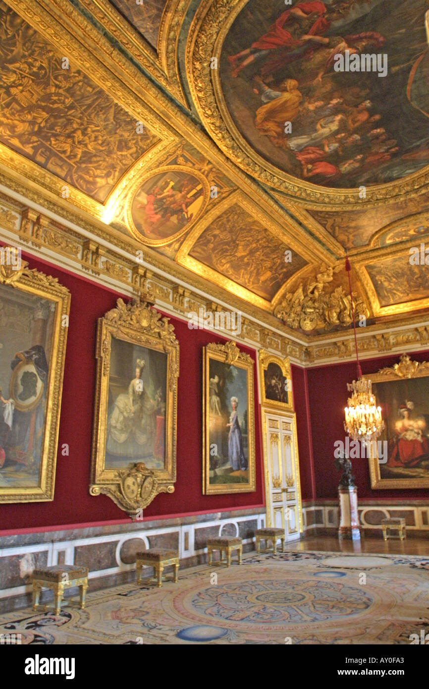 The State Rooms Palace of Versailles Paris France Stock Photo