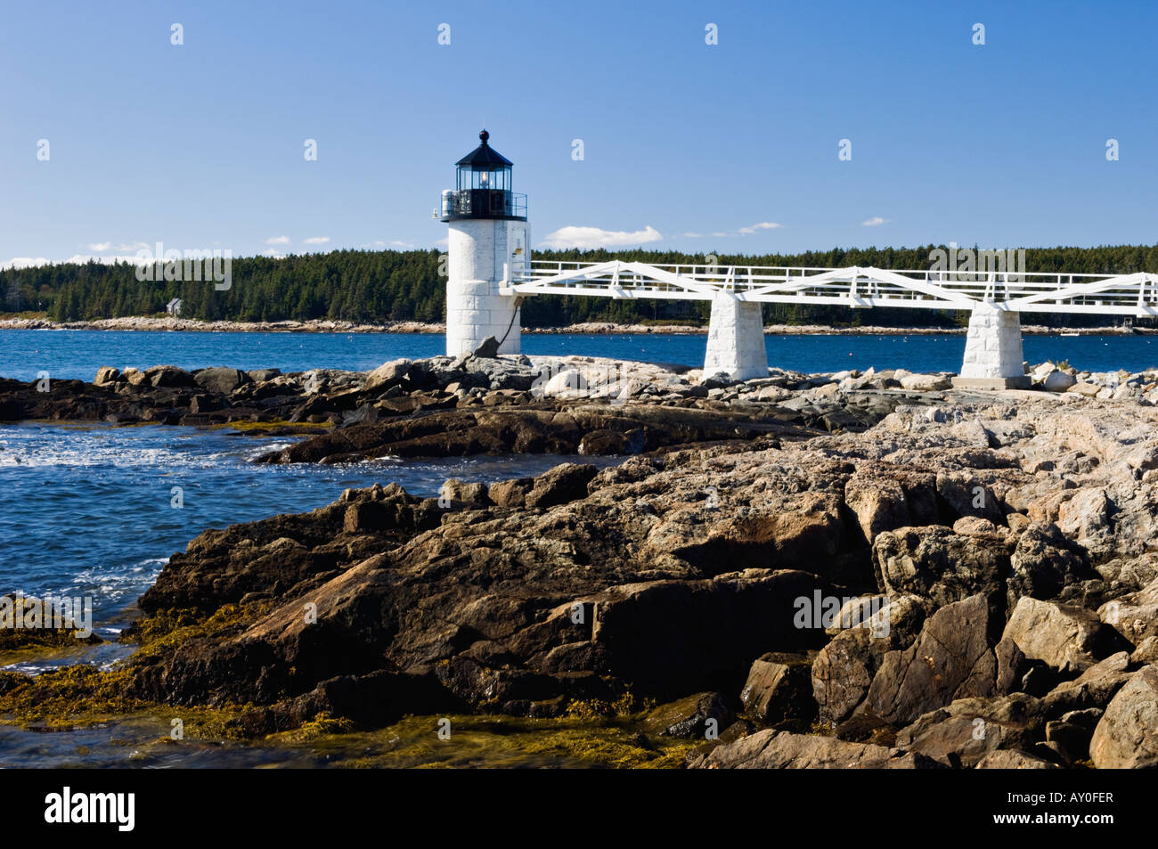 Marshall Point Lighthouse Port Clyde Maine Stock Photo - Alamy