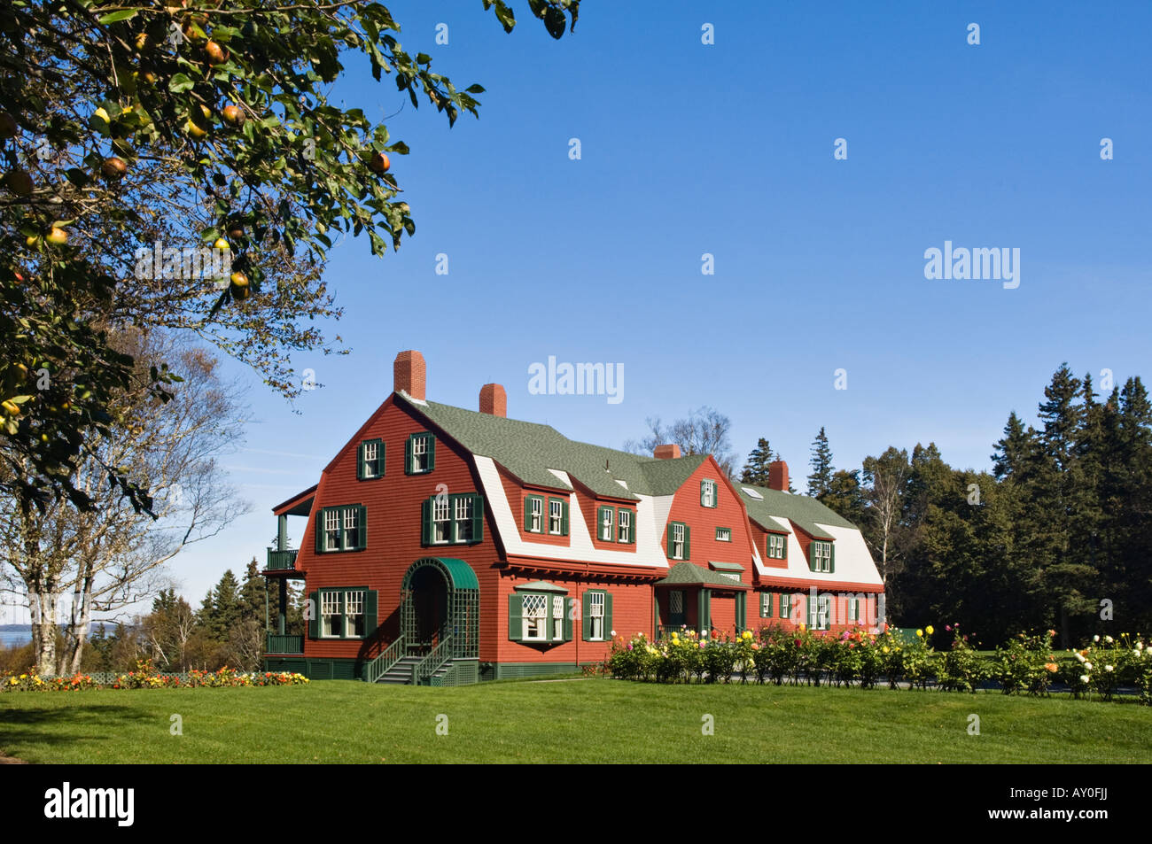 Franklin D Roosevelt s Vacation Home on Campobello Island in the Roosevelt Campobello International Park New Brunswick Canada Stock Photo
