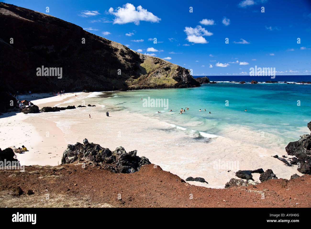 Ovahe Beach on Easter Island Stock Photo Alamy