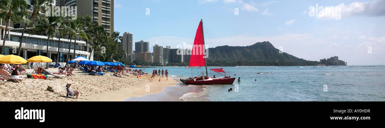 Waikiki beach bikini hi-res stock photography and images - Alamy