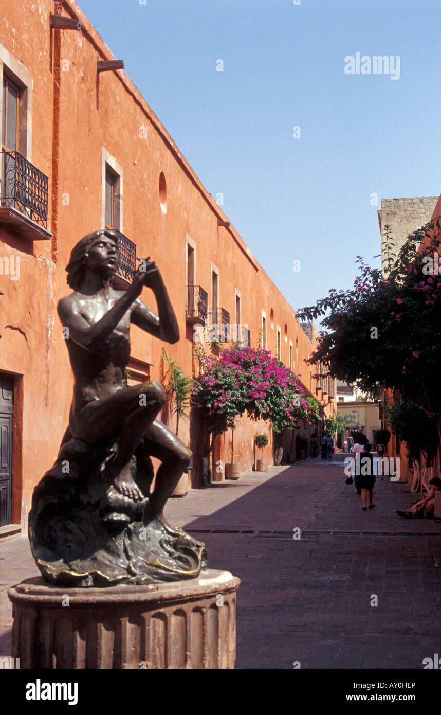An andador or pedestrian walkway in the city of Querétaro, Mexico. Stock Photo