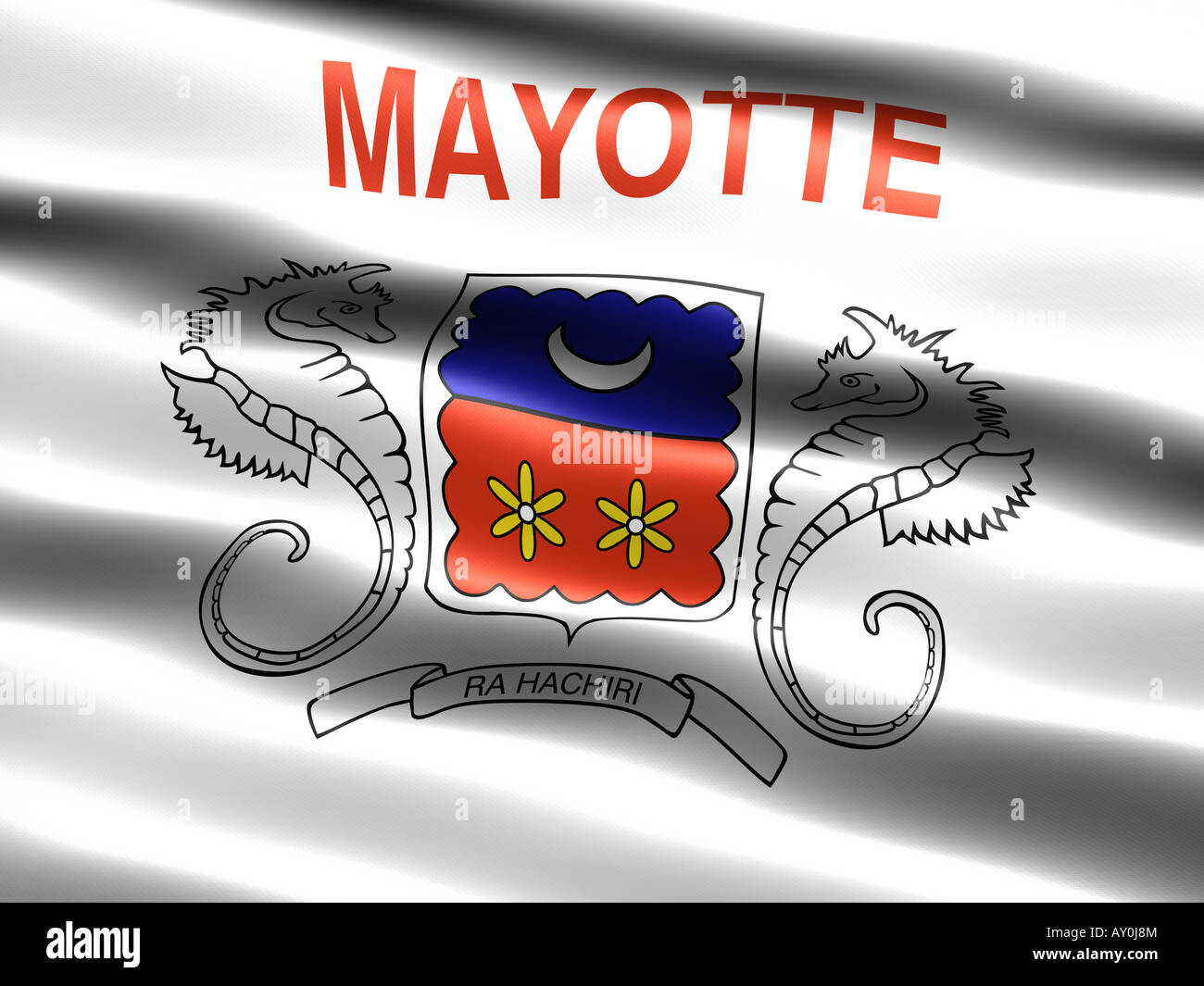 Flag of Mayotte, unofficial, local, computer generated