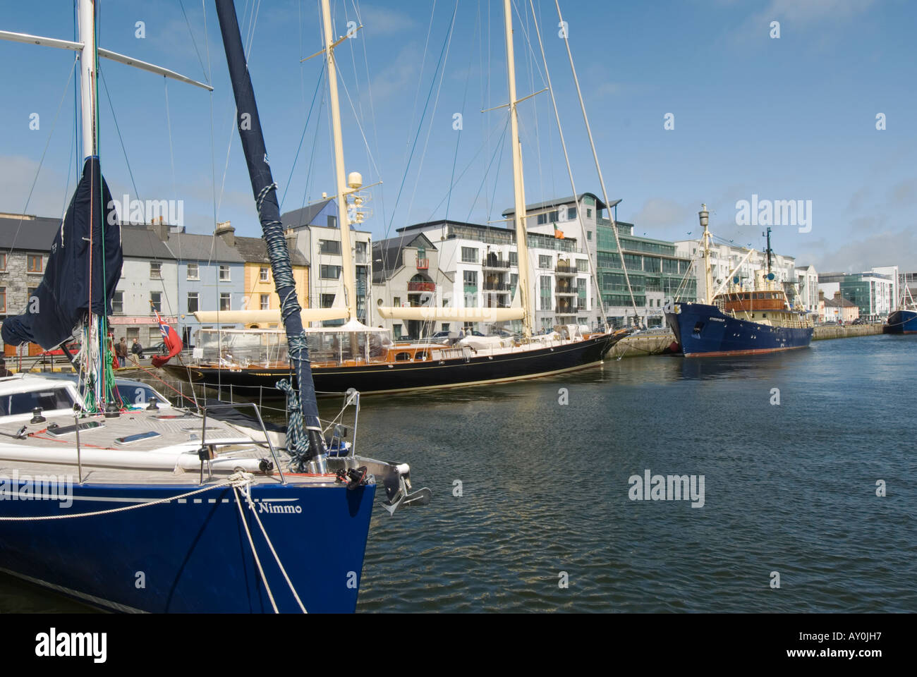 Ireland County Galway Galway City harbour Stock Photo