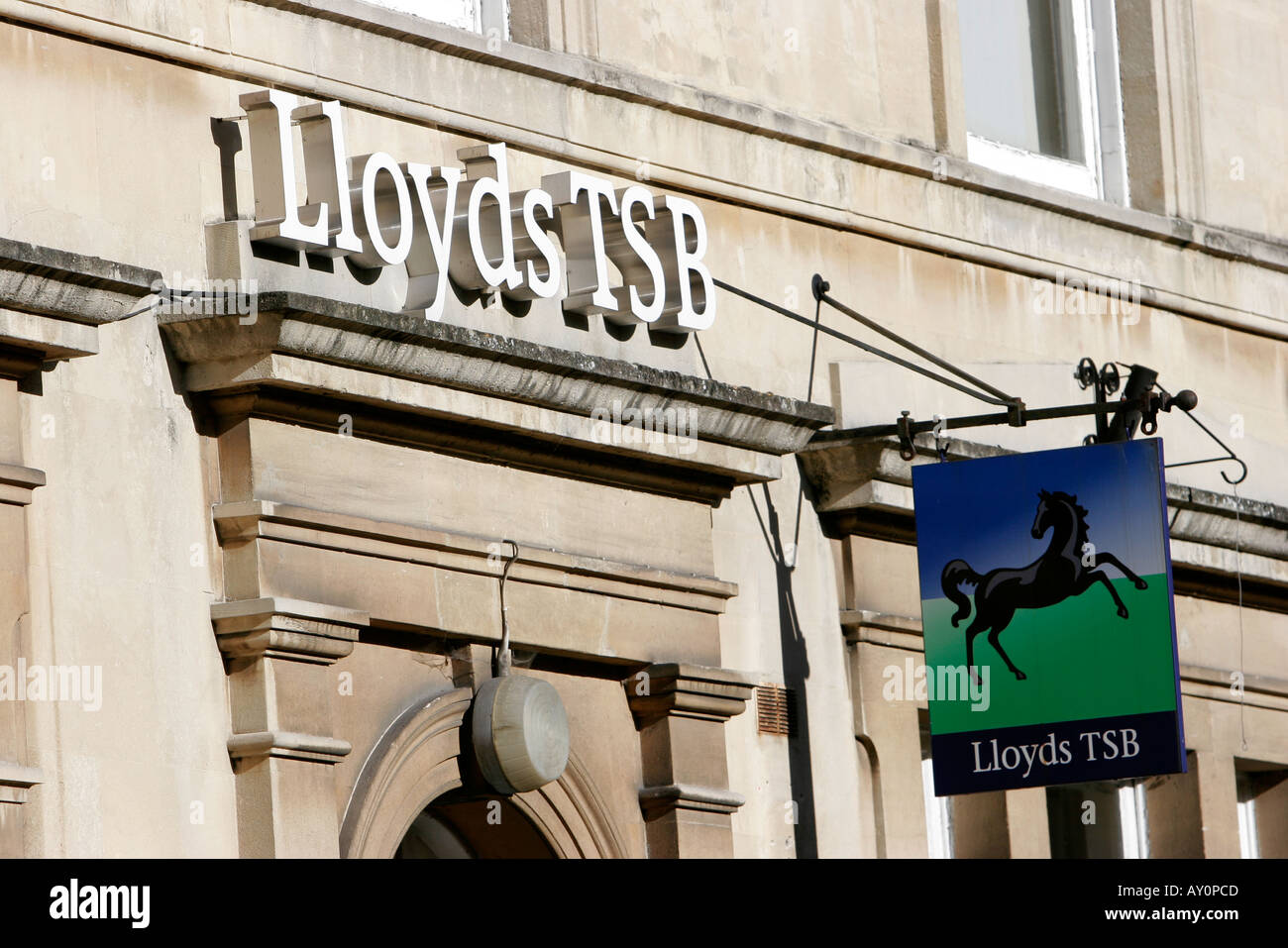 Lloyds TSB sign in Bradford on Avon Wiltshire Stock Photo