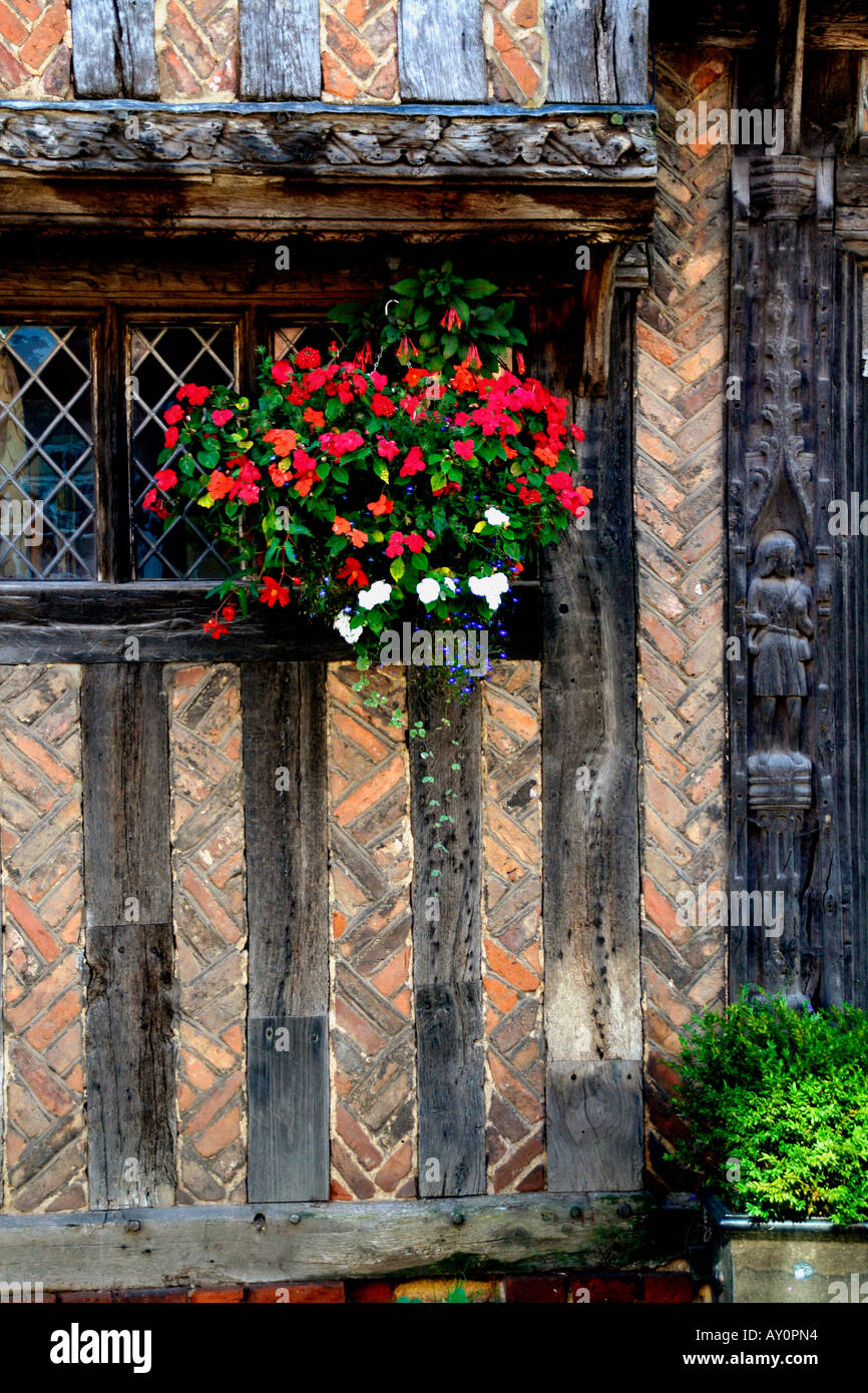 Timbered The Half Timbered exterior of a Medieval house in Water Street Lavenham ...