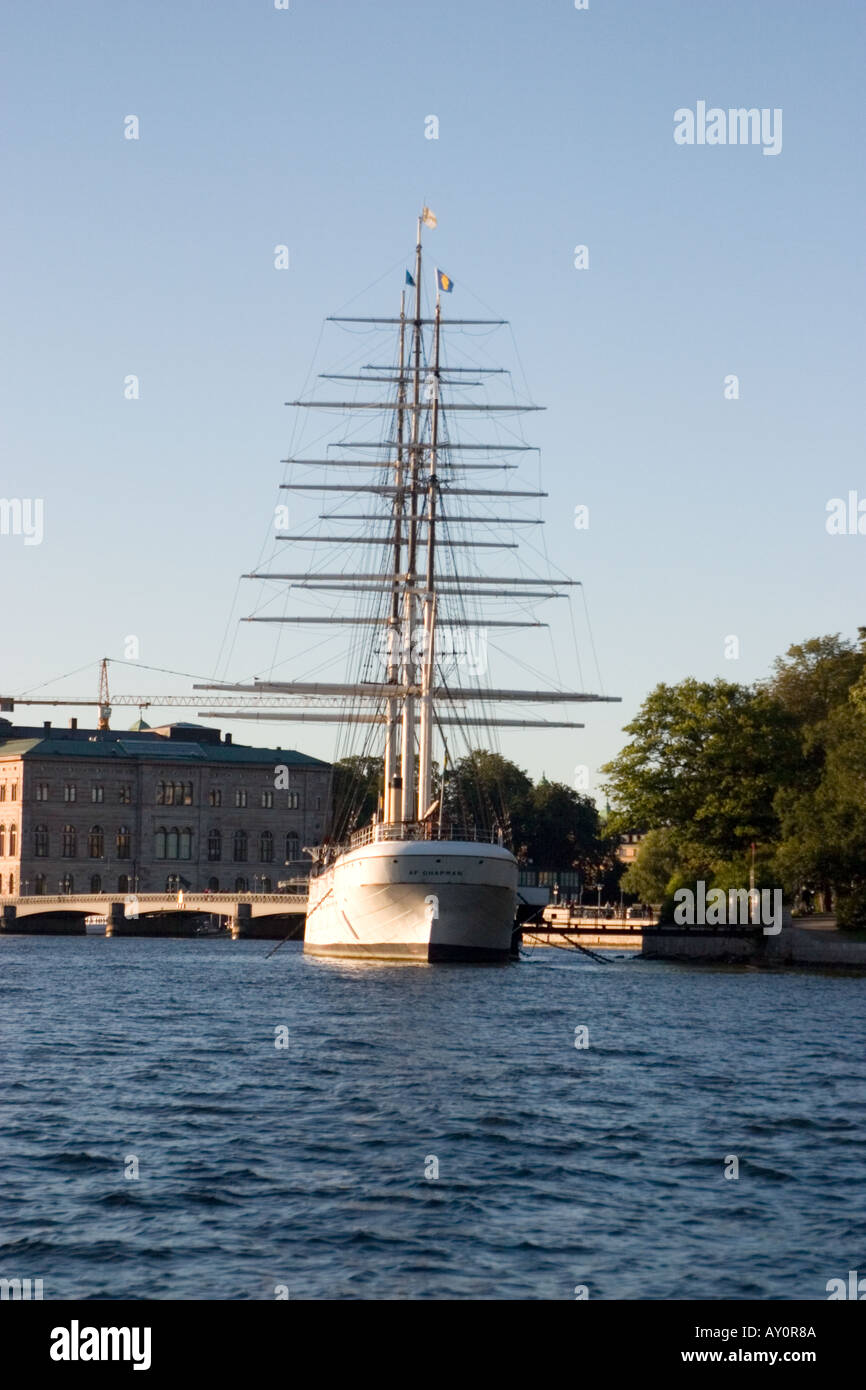 af Chapman square rigged ship at Skeppsholmen, Stockholm, Sweden Stock Photo