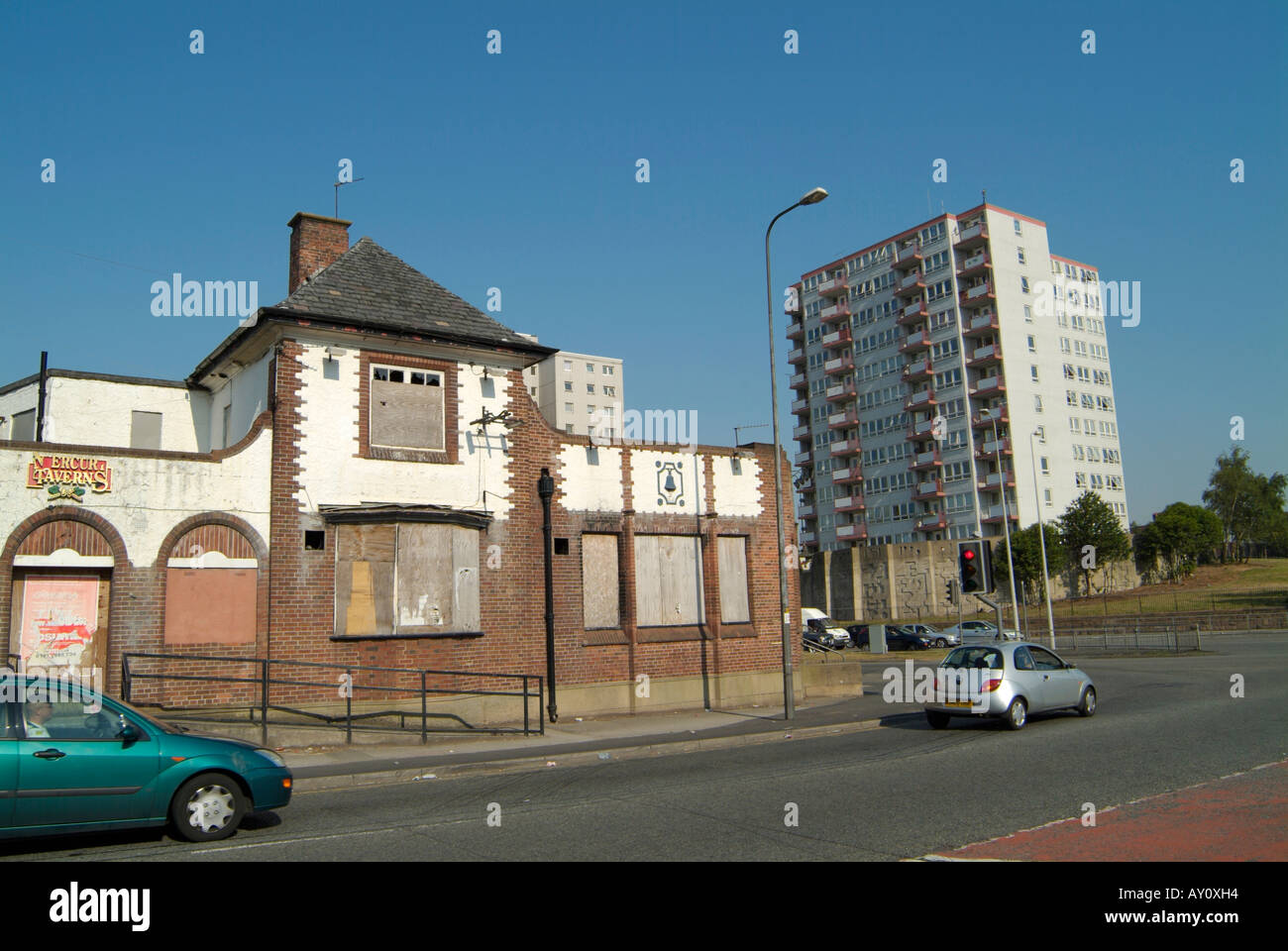 Knowsley Heights, Liverpool, Merseyside and the Bluebell public house