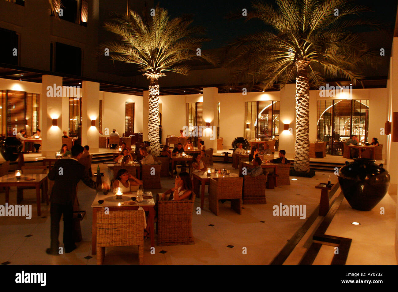 Restaurant at the Chedi hotel Muscat Oman Stock Photo Alamy