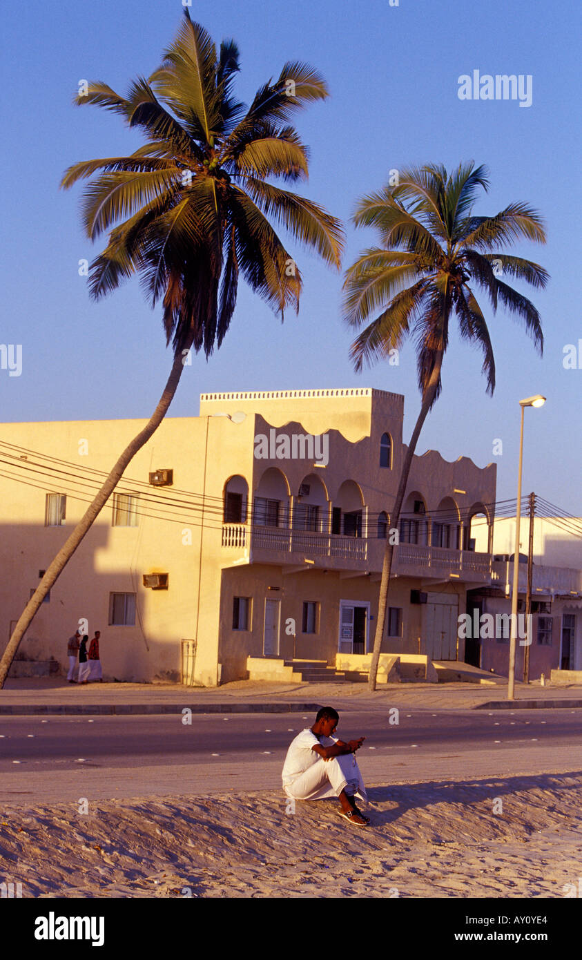 Houses along the coastal road Salalah Oman Stock Photo Alamy