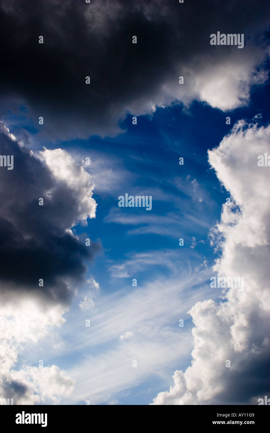Storm clouds blue sky Stock Photo - Alamy