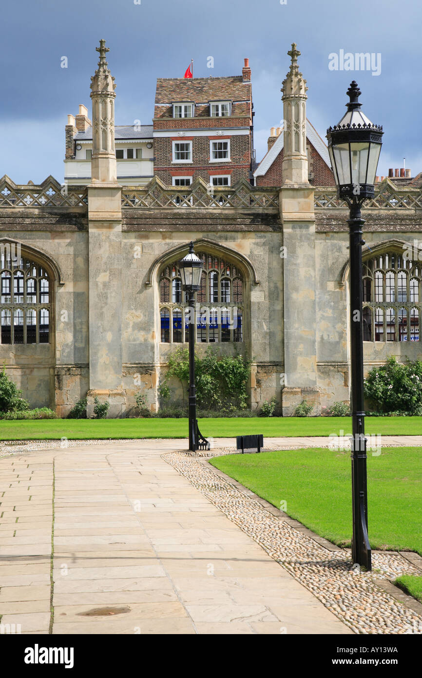 'Kings College Cambridge University' Courtyard Stock Photo