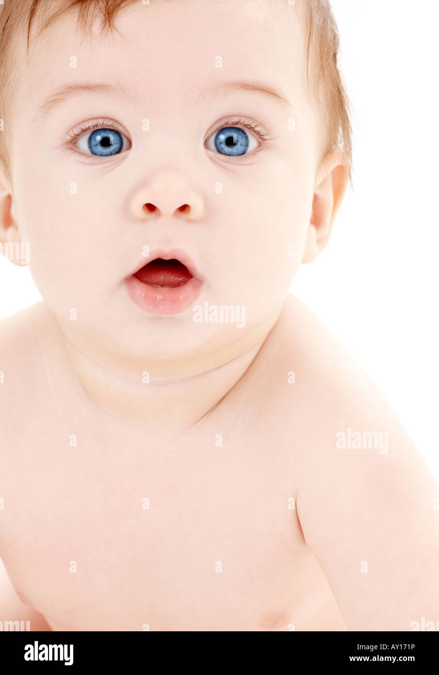 bright closeup picture of blue eyed baby boy Stock Photo Alamy
