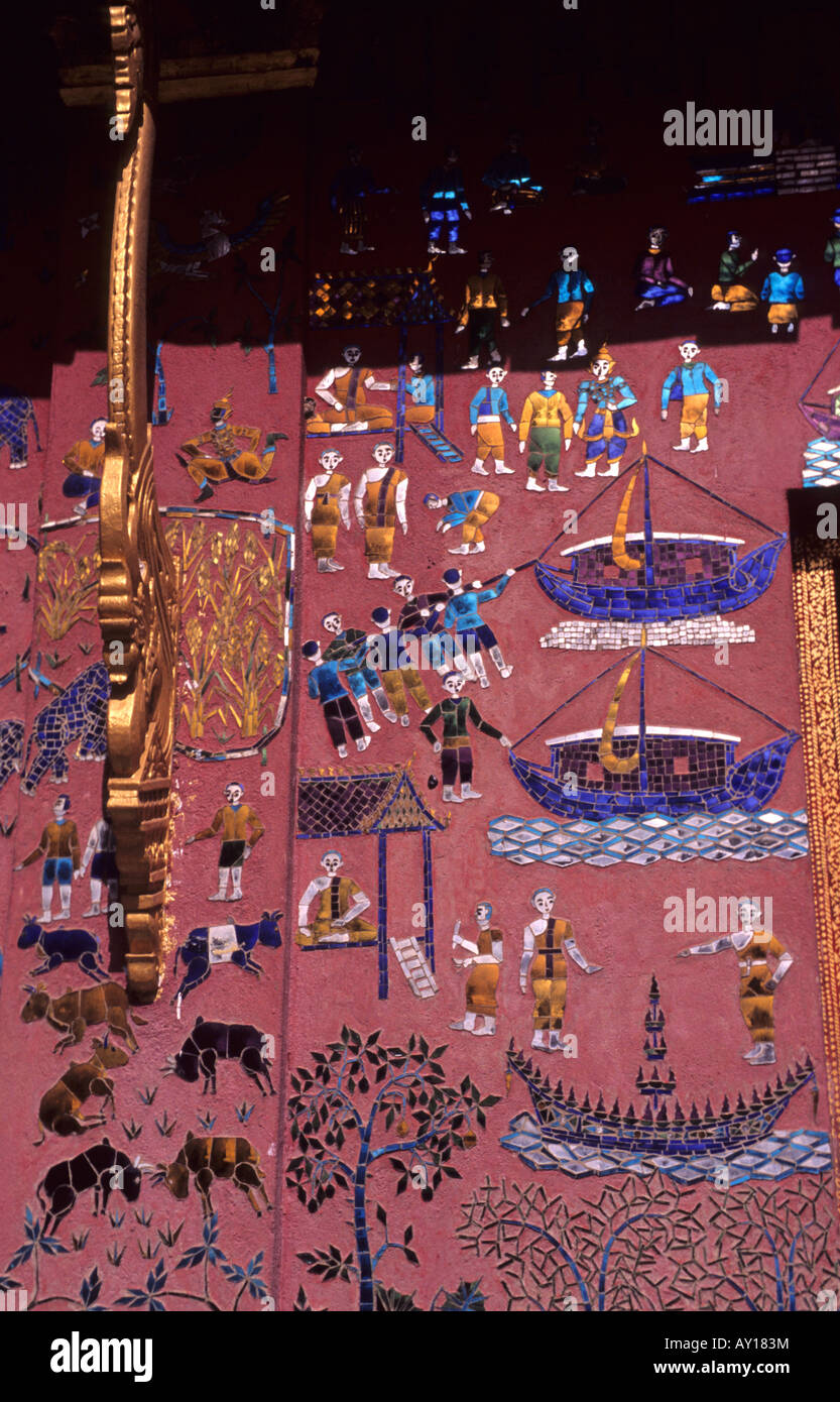 Jakata buddhist painting,Laos Stock Photo Alamy