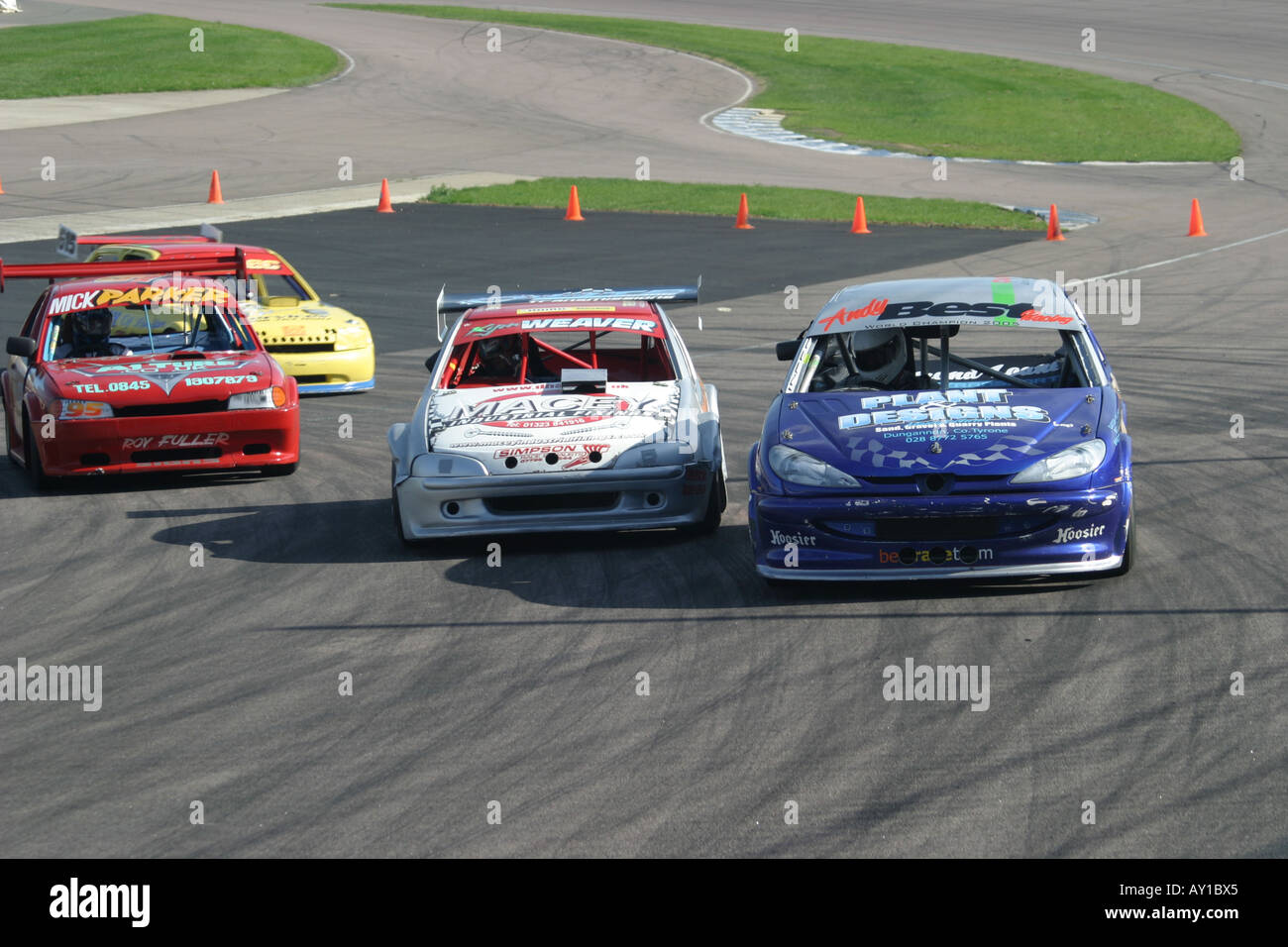 Two Hot Rods Racing 2.0l Hot Rod racing cars Stock Photo - Alamy