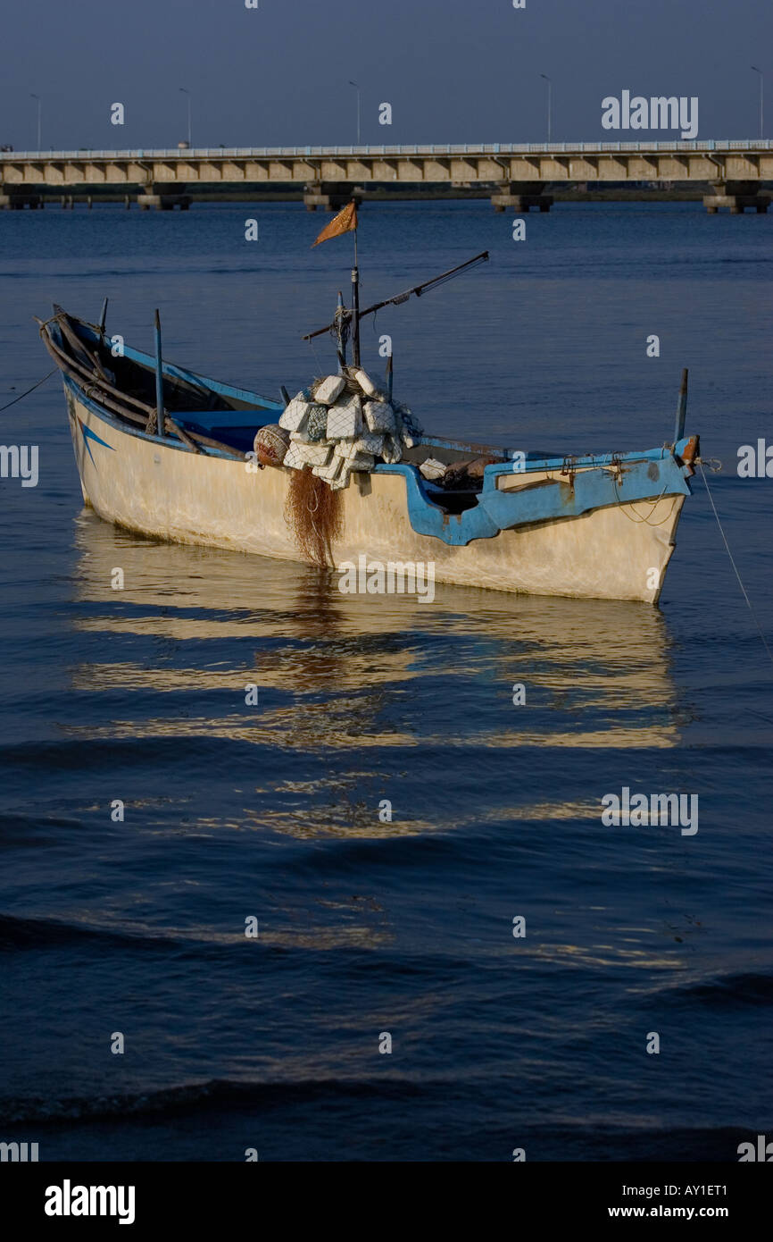 Fishing boat off the coast of Dui, Gujarat - India Stock Photo