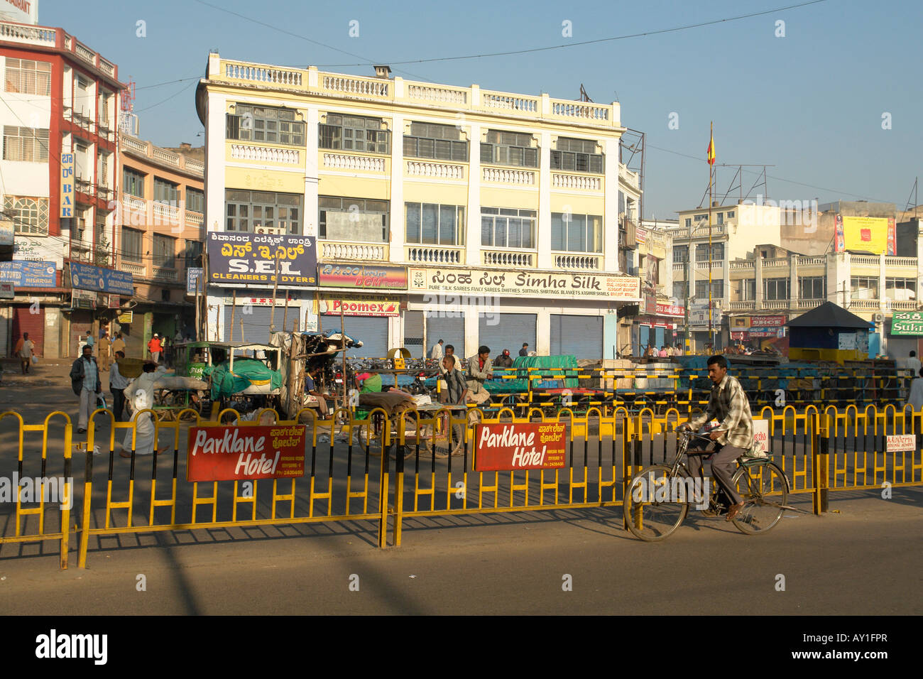street scene in mysore near kr circle Stock Photo
