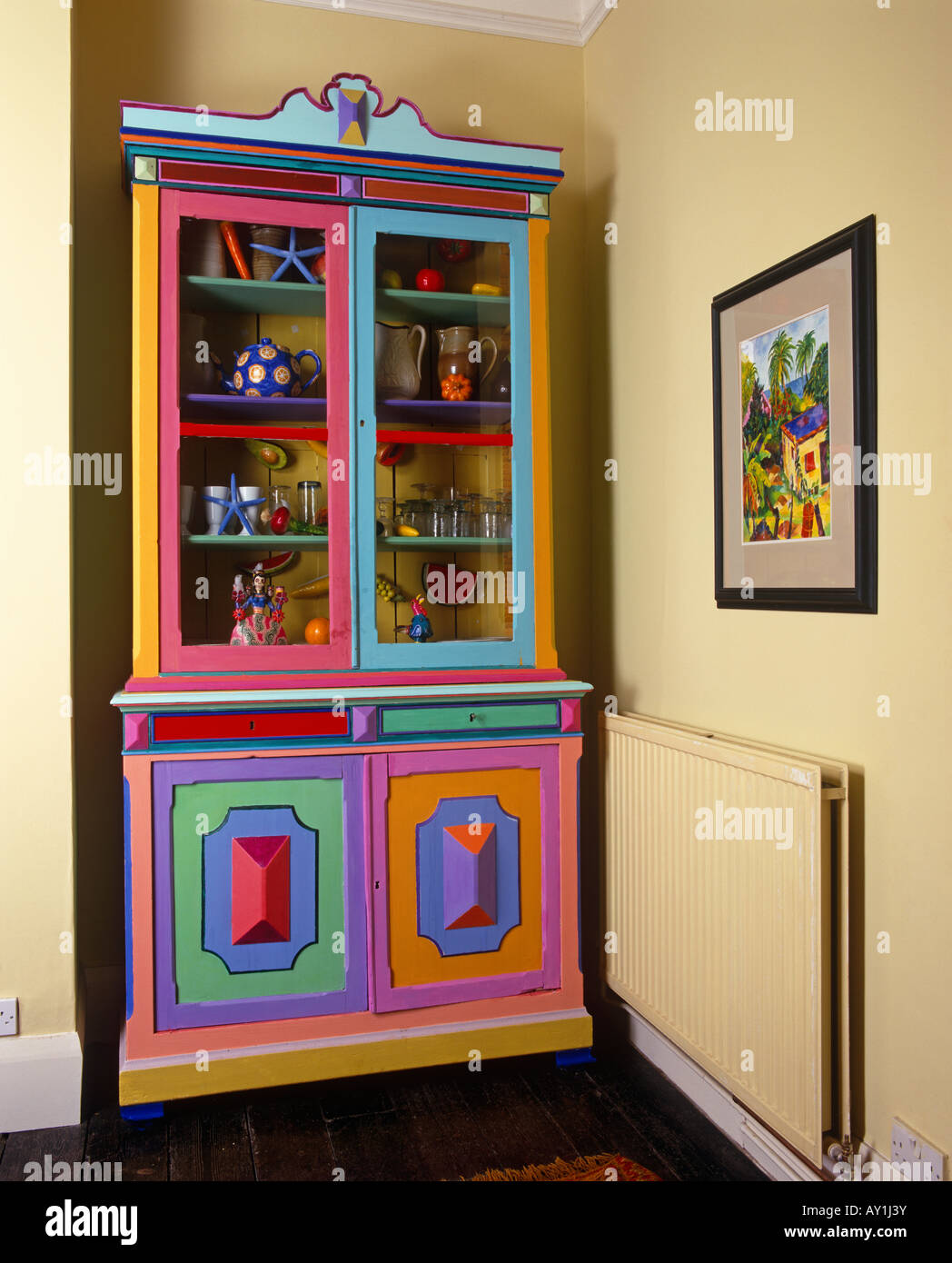 Hand Painted Colour And Designs On Dresser Stock Photo 16962446