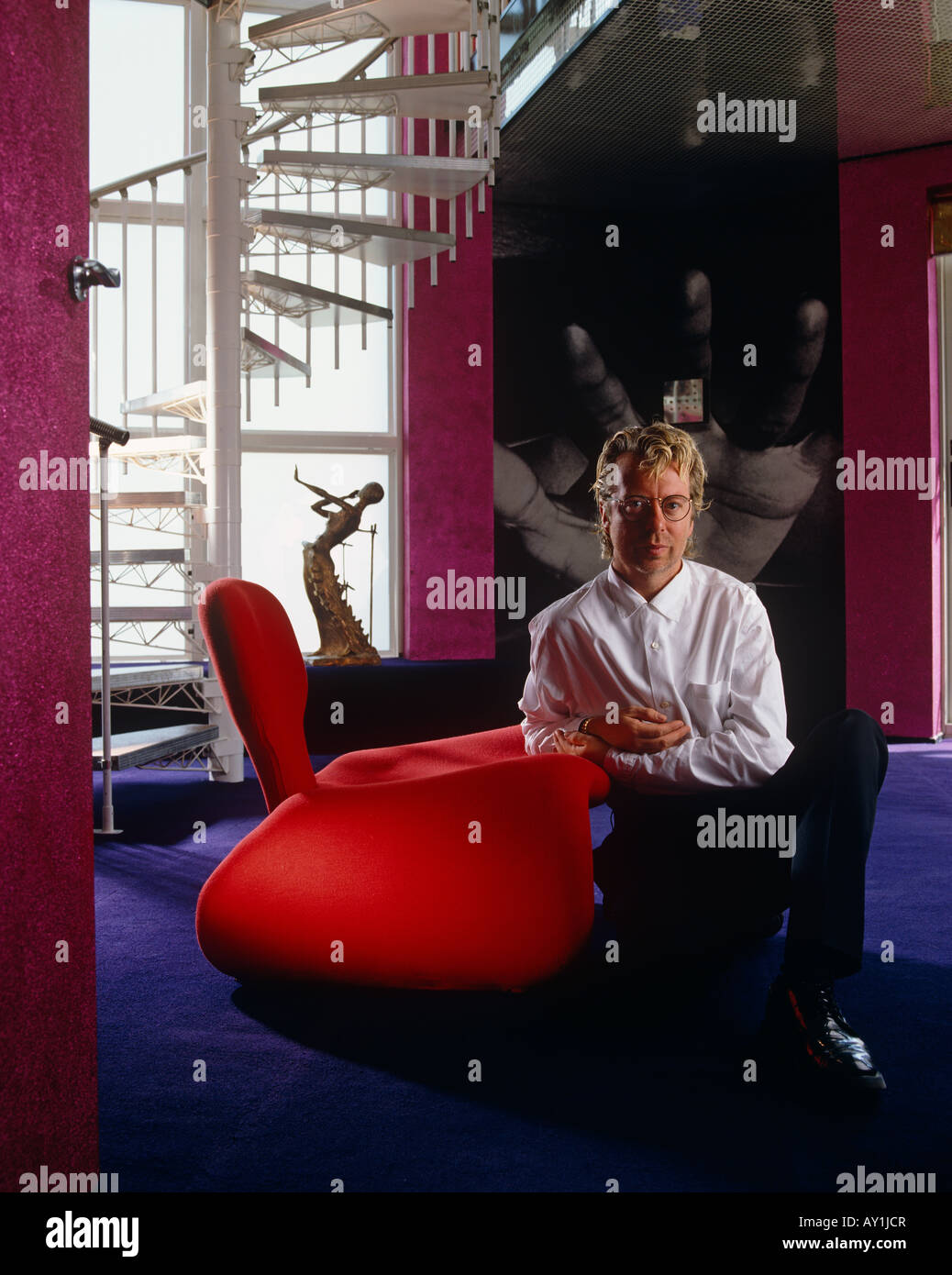 Dave Stewart, ex-Eurythmics and now solo performer, at home Stock Photo