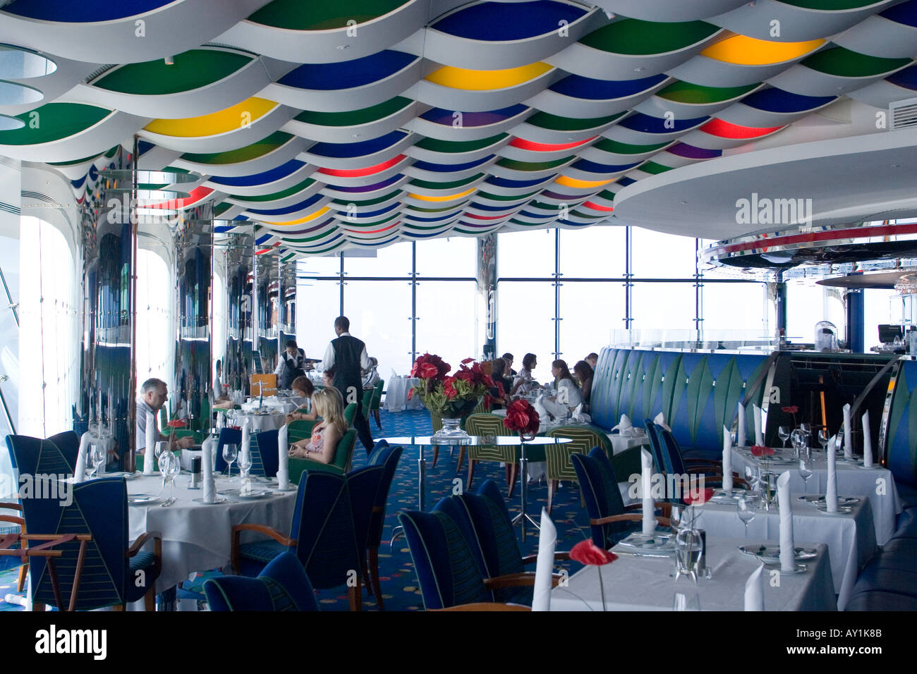 Burj Al Arab hotel Skyview restaurant Dubai United Arab Emirates Stock Photo