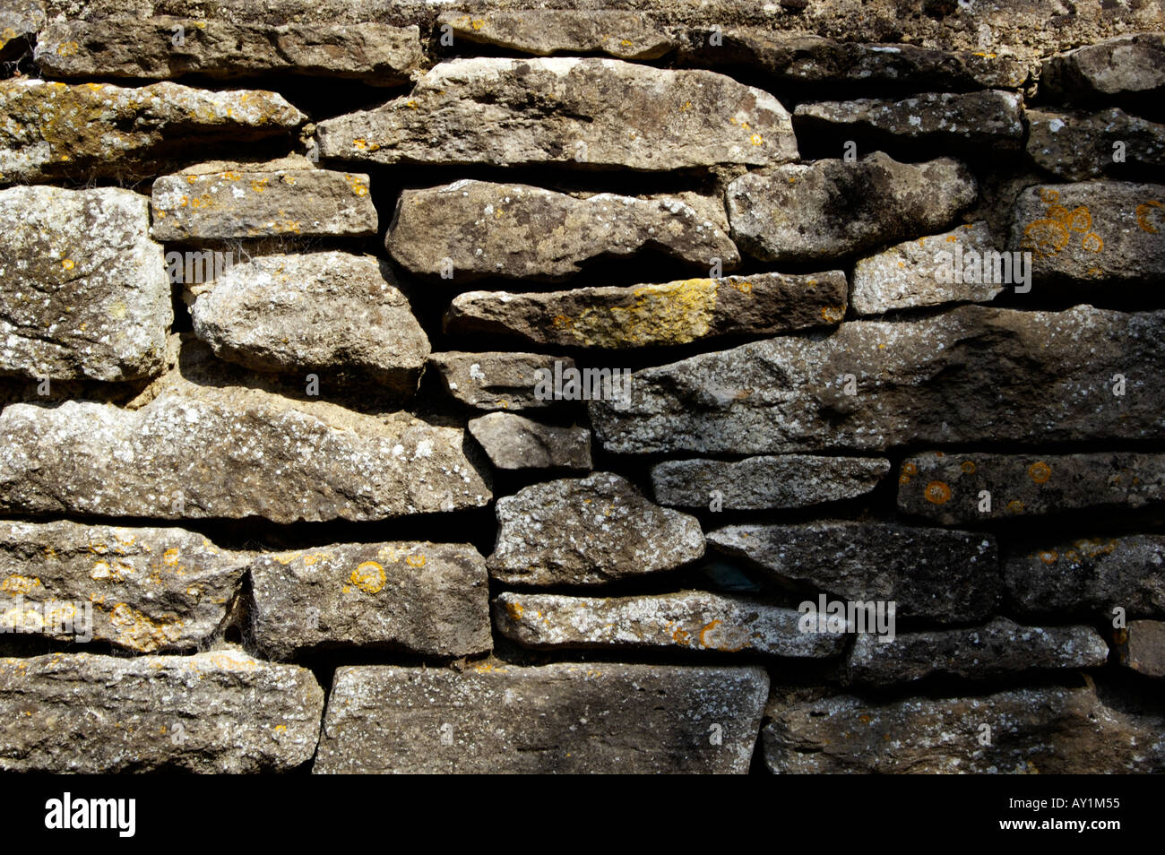 dry stone wall Cotswolds Gloucestershire England Stock Photo Alamy