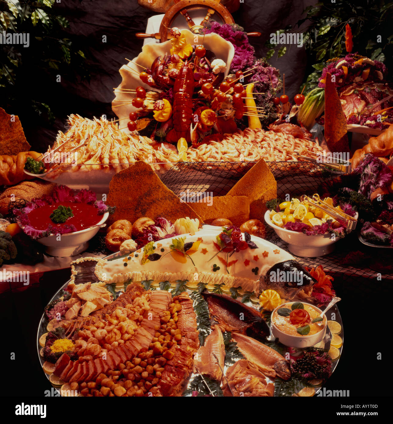 Seafood Buffet Stock Photo