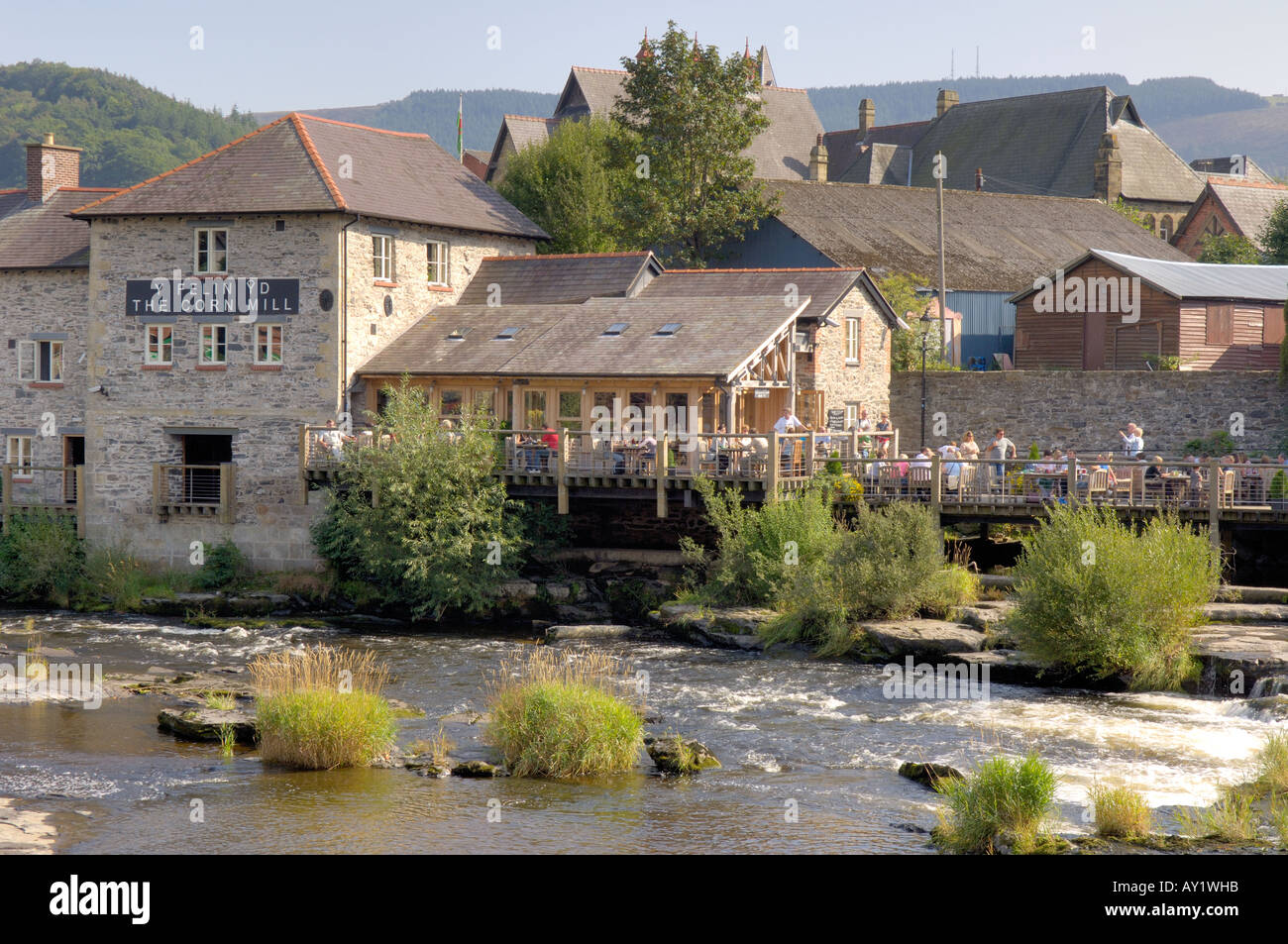 The Corn Mill River Dee Llangollen North East Wales Stock Photo Alamy