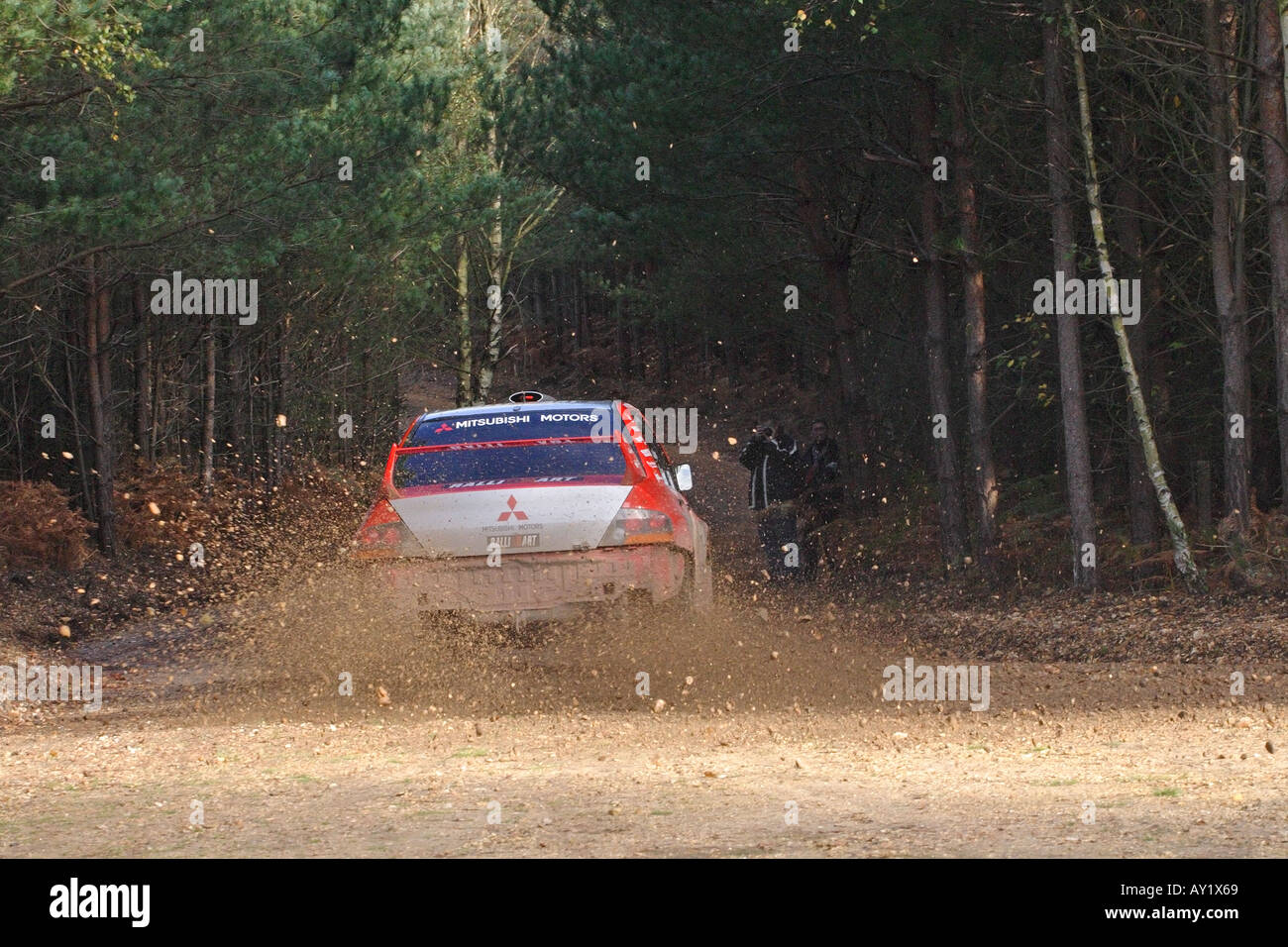 Rally car in woodland Stock Photo - Alamy