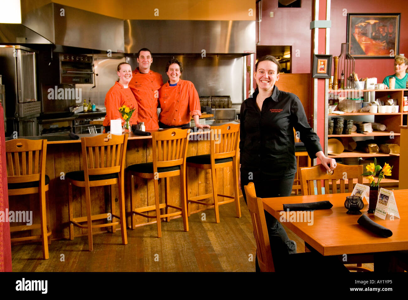 Restaurant, chefs, Host Stock Photo - Alamy