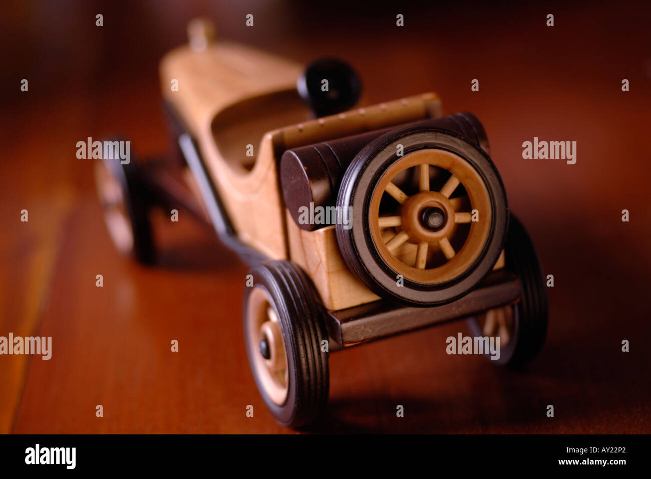 Wooden model car Stock Photo