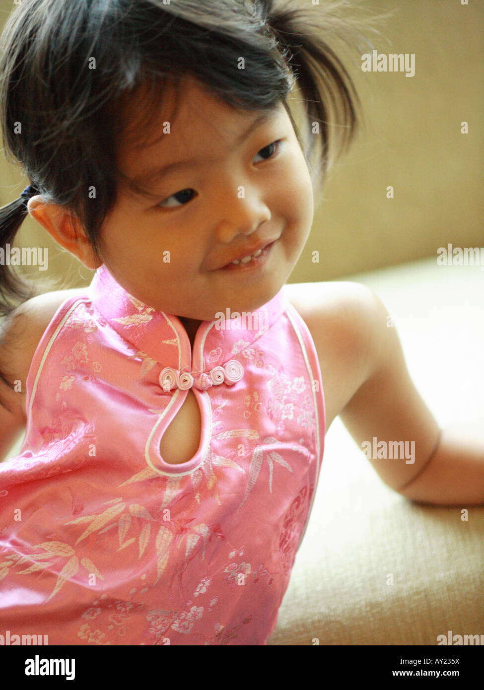 Close-up of a girl smiling Stock Photo