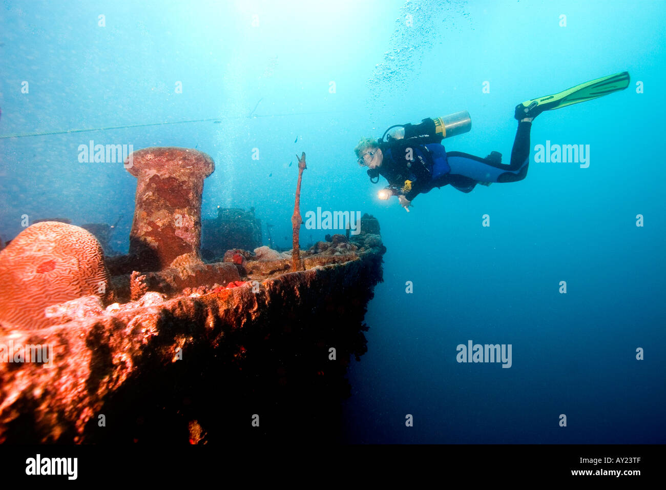 A Diver Inspects The SS Thistlegorm In The Northern Red Sea Egypt Photo a-diver-inspects-the-ss-thistlegorm-in-the-northern-red-sea-egypt-photo