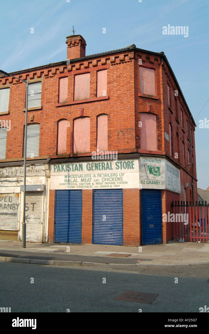 Business and retail property on Granby Street Toxteth Liverpool 8