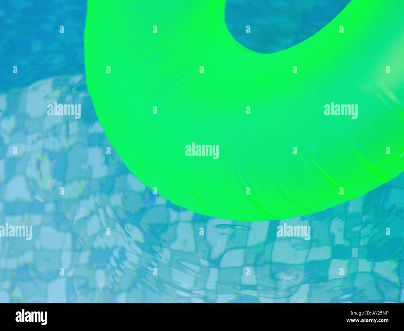 Close-up of an inflatable ring floating in a swimming pool Stock Photo ...