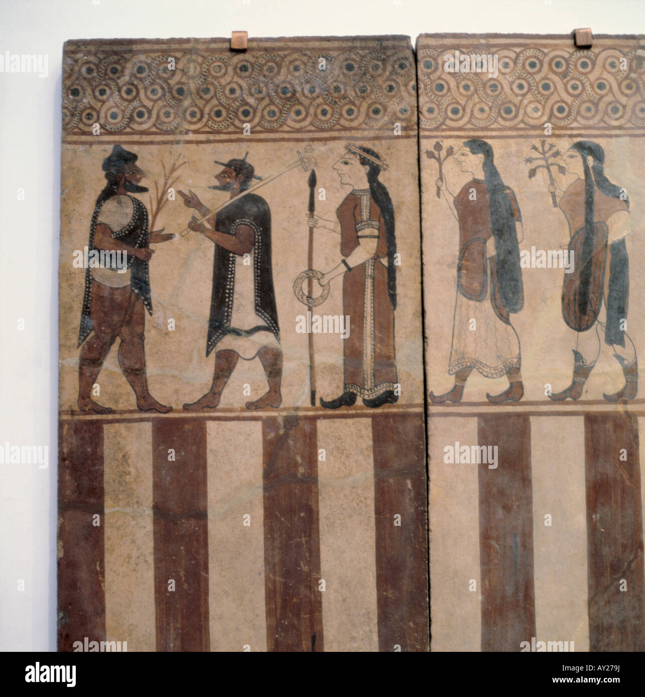 fine arts, ancient world, Etruscans, painting, procession, Boccanera