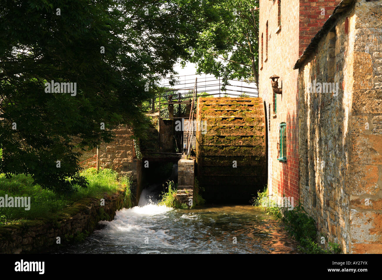 Old corn mill in Lower Slaughter Cotswolds England Stock Photo - Alamy