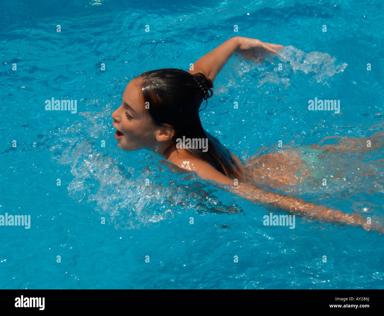 kids playing in pool