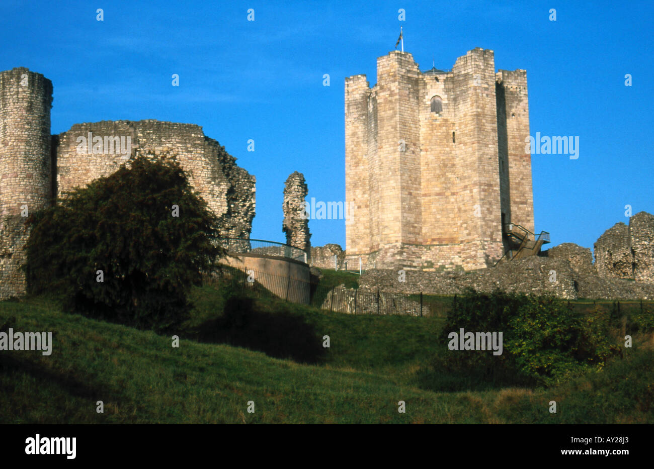 Castle Keep High Conisbrough Stock Photo