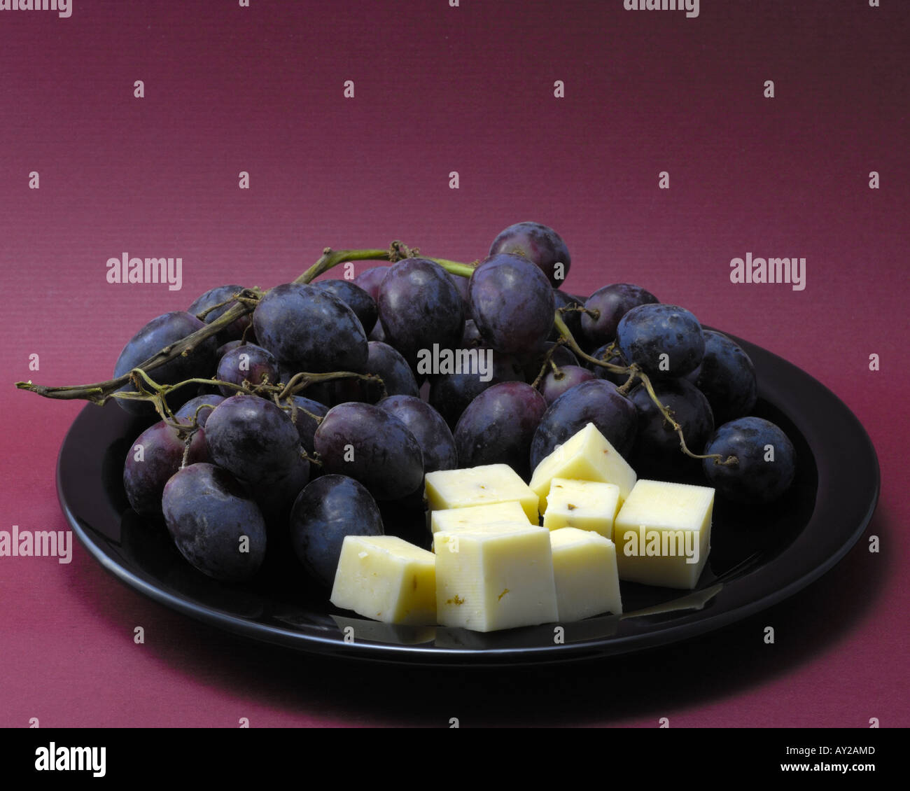 grapes and cheese Stock Photo Alamy