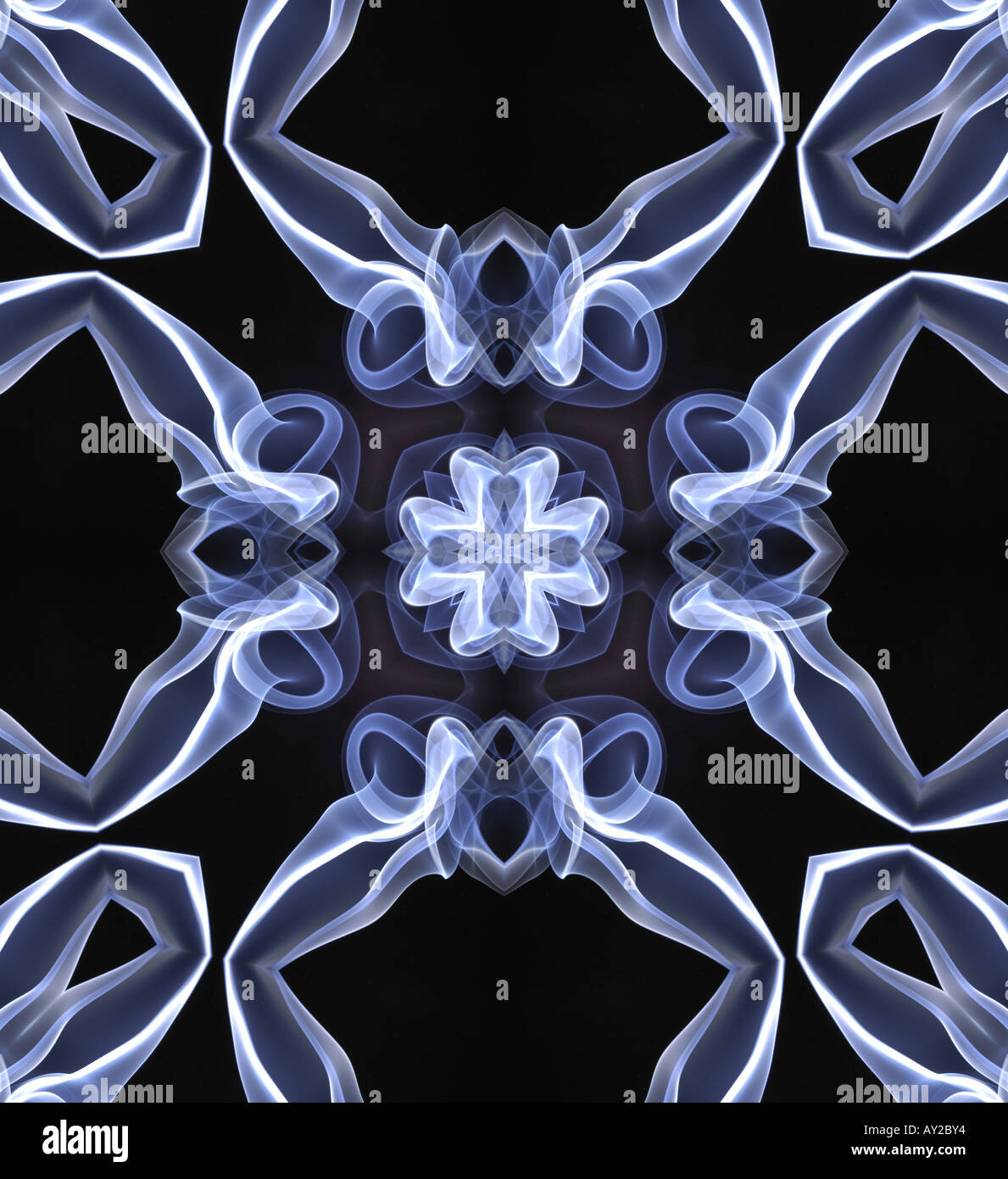 kaleidoscope kaleidoscopic art arty design pattern form structure motif colour color horizontal black gothic detail illustration Stock Photo