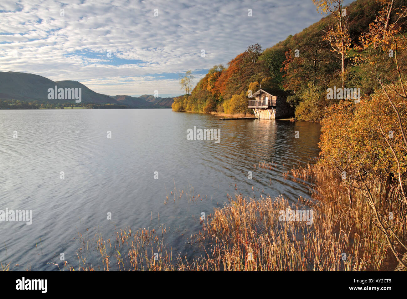 Ullswater Boat house, Cumbria, in Lake District National Park, England, UK, Europe Stock Photo