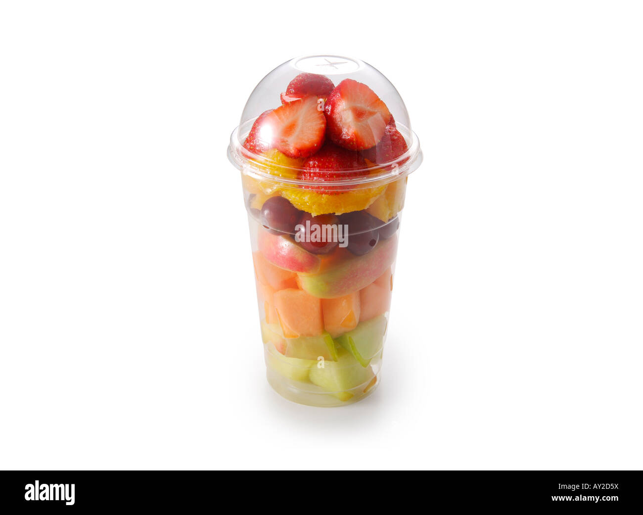 Mixed fruit in cut, shot on white Stock Photo