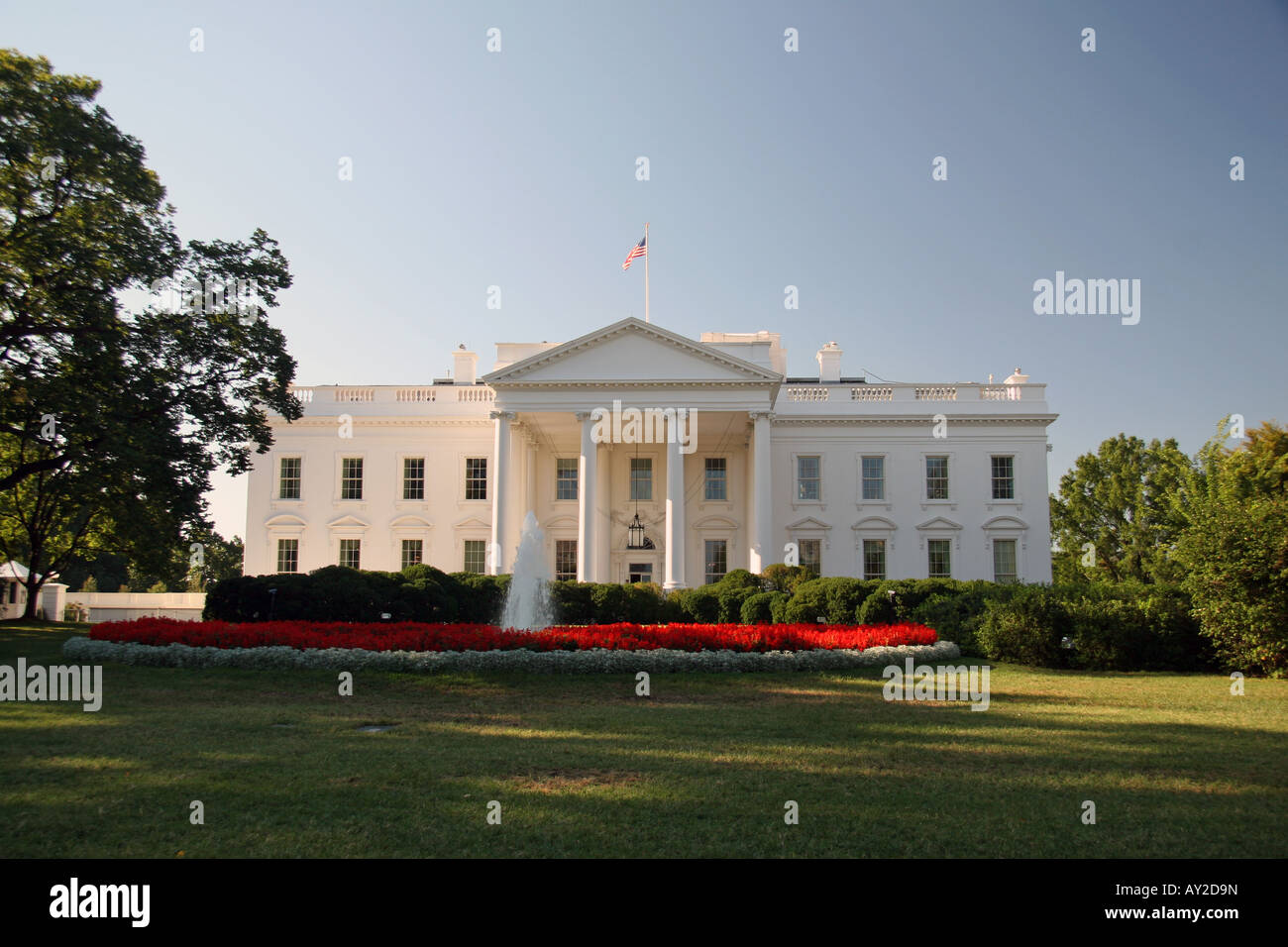The North Portico of the White House, the official home of the
