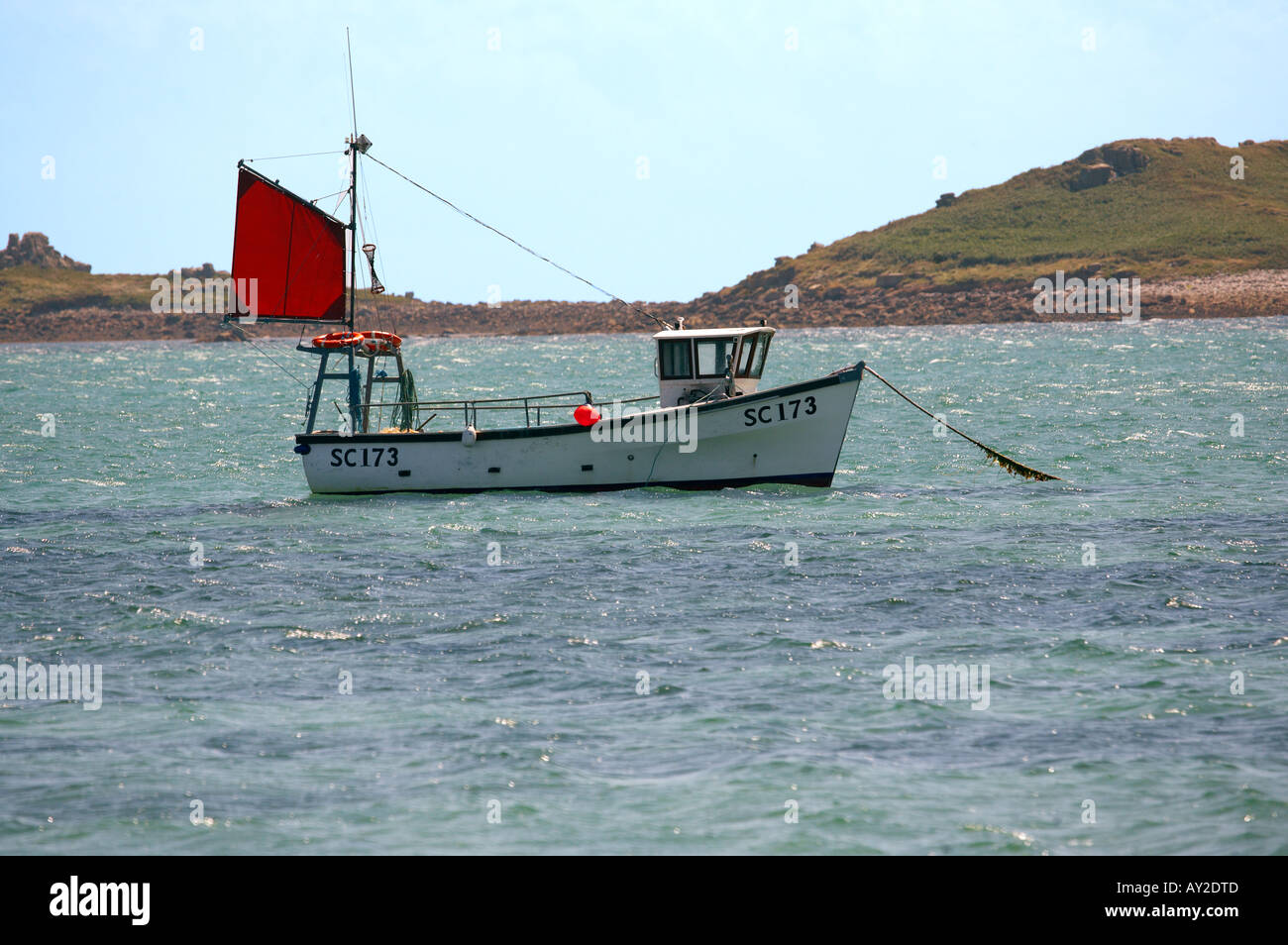 Small moored fishing boat hi-res stock photography and images - Alamy
