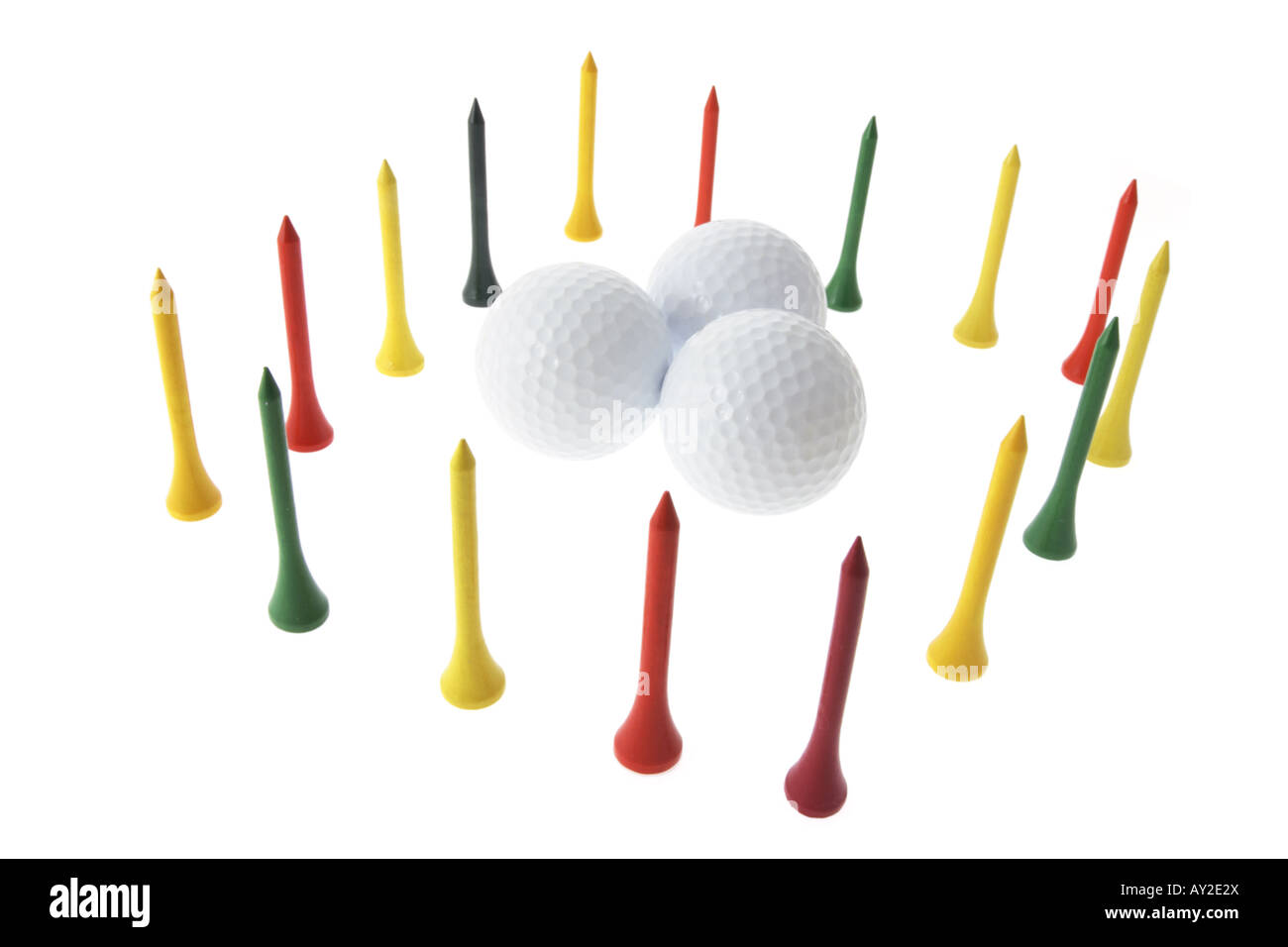 Golf Balls and Tees Stock Photo Alamy