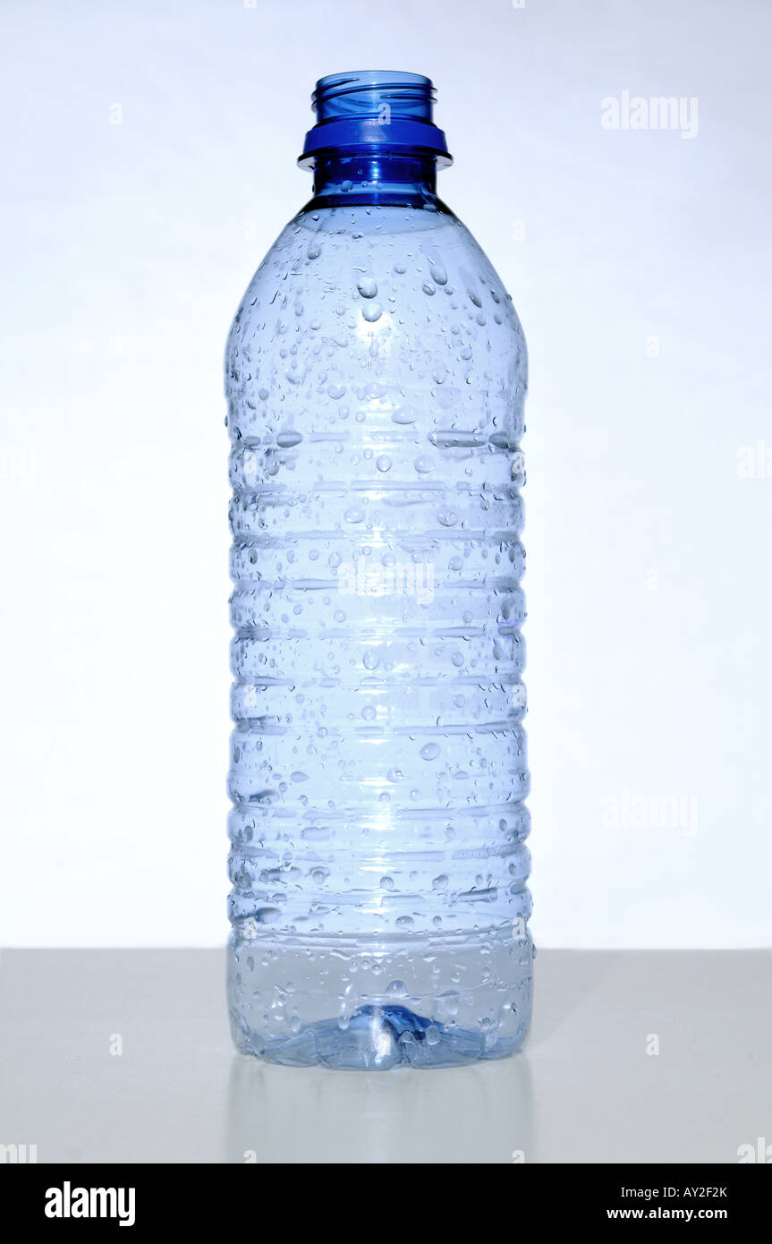 Empty water bottle over a neutral background Stock Photo Alamy